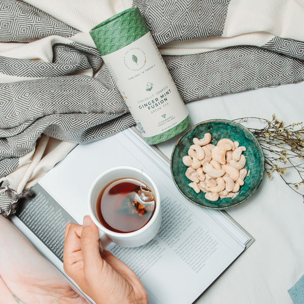 Green Tea Blend with Mint, Ginger & Rosemary - Kazi Yetu - 56g