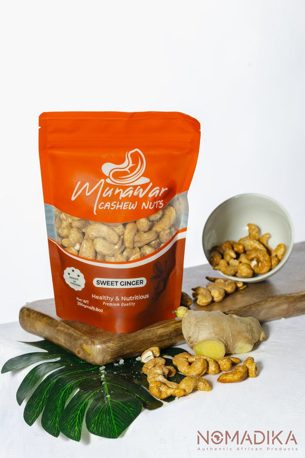 Sweet Ginger Cashw nuts - Munawar - 250g - NOMADIKA