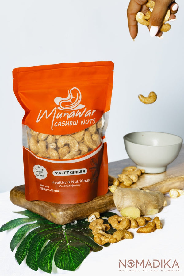 Sweet Ginger Cashw nuts - Munawar - 250g - NOMADIKA