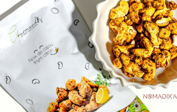 Thyme & Lemon Flavored Cashew Nuts - Gourmandiz - 100g - NOMADIKA